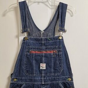Vintage Pointer Brand Overalls Bibs Mens 32x29.5 Carpenter Denim Made In USA EUC